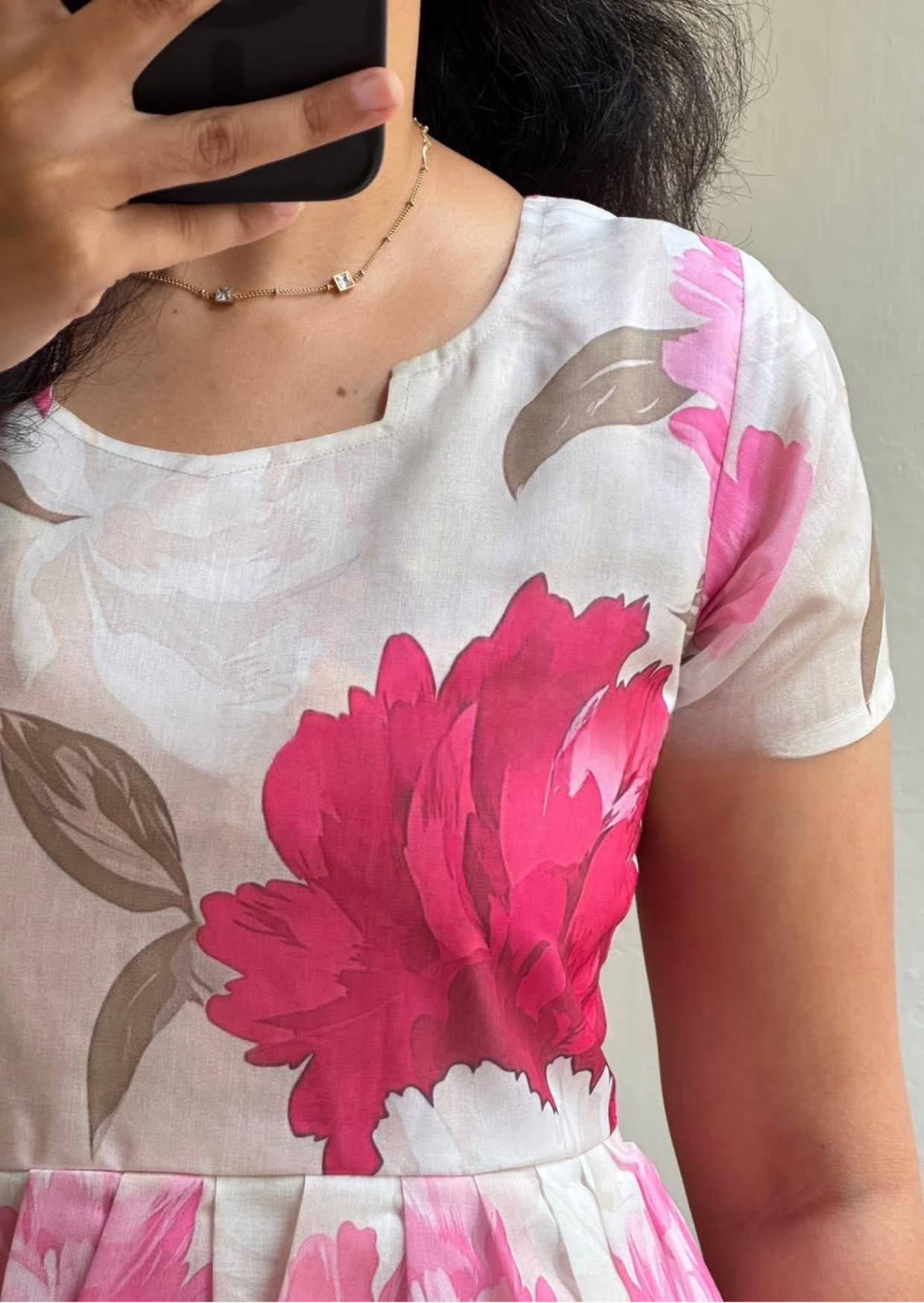 Gulabi Pushpanjali Soft Cotton Dress-1