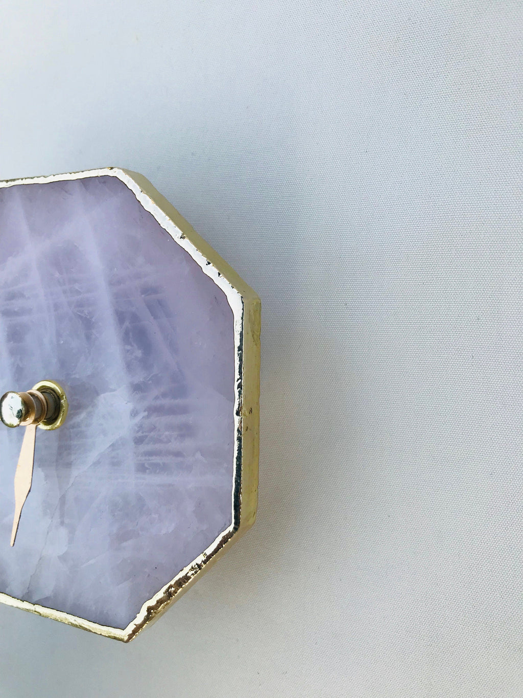 Rose Quartz Octagon Wall/Desk Clock/Personalised Momento-3