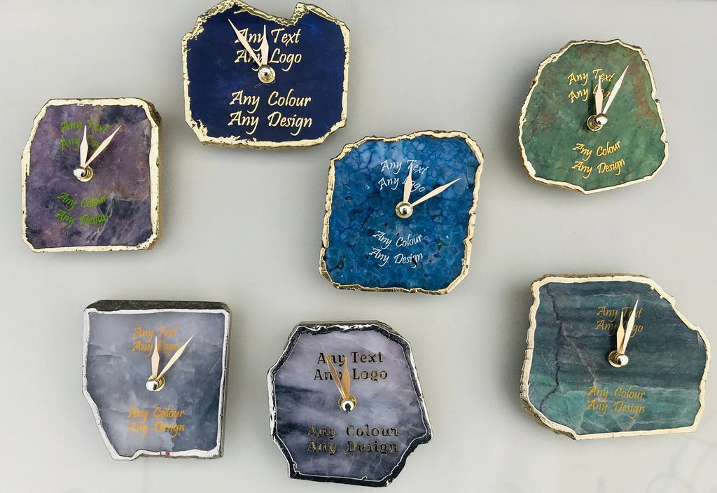 Rose Quartz Octagon Wall/Desk Clock/Personalised Momento-4